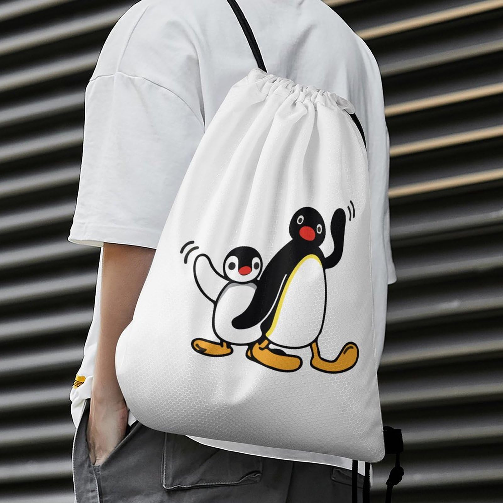 Amazon.co.jp: ジムサック ピングー キャラクター ペンギン 収納バッグ
